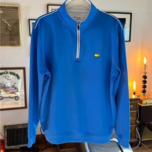 Masters Blue Quarter-Zip Sweater